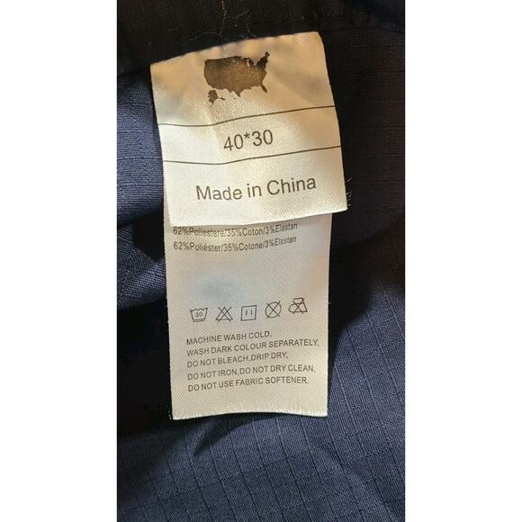 NWOT Hiwise 40×30 Ripstop Tactical Pants Water Resistant Stretch Cargo Navy - Picture 7 of 10